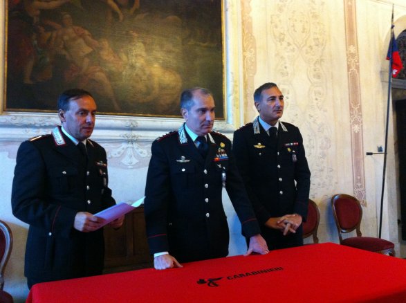 Il maresciallo Antonio Curro', il comandante provinciale Ruggiero Capodivento ed il capitano Salvatore Gibilisco