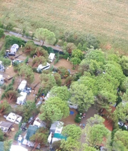 La zona del Cavallino dall'elicottero di Treviso Emegenza