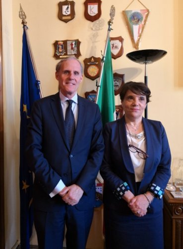 L'ambasciatore Masset con il prefetto Laganà