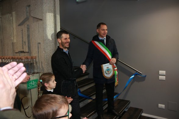 L'ing. Samuele Friso con il sindaco di Cornuda 