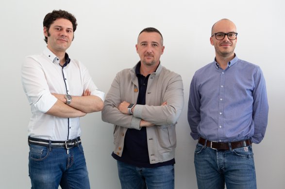 I tre fondatori di SEISNET, Stefano Ghezzi, Marco Sartori e Nicola Zecchin 